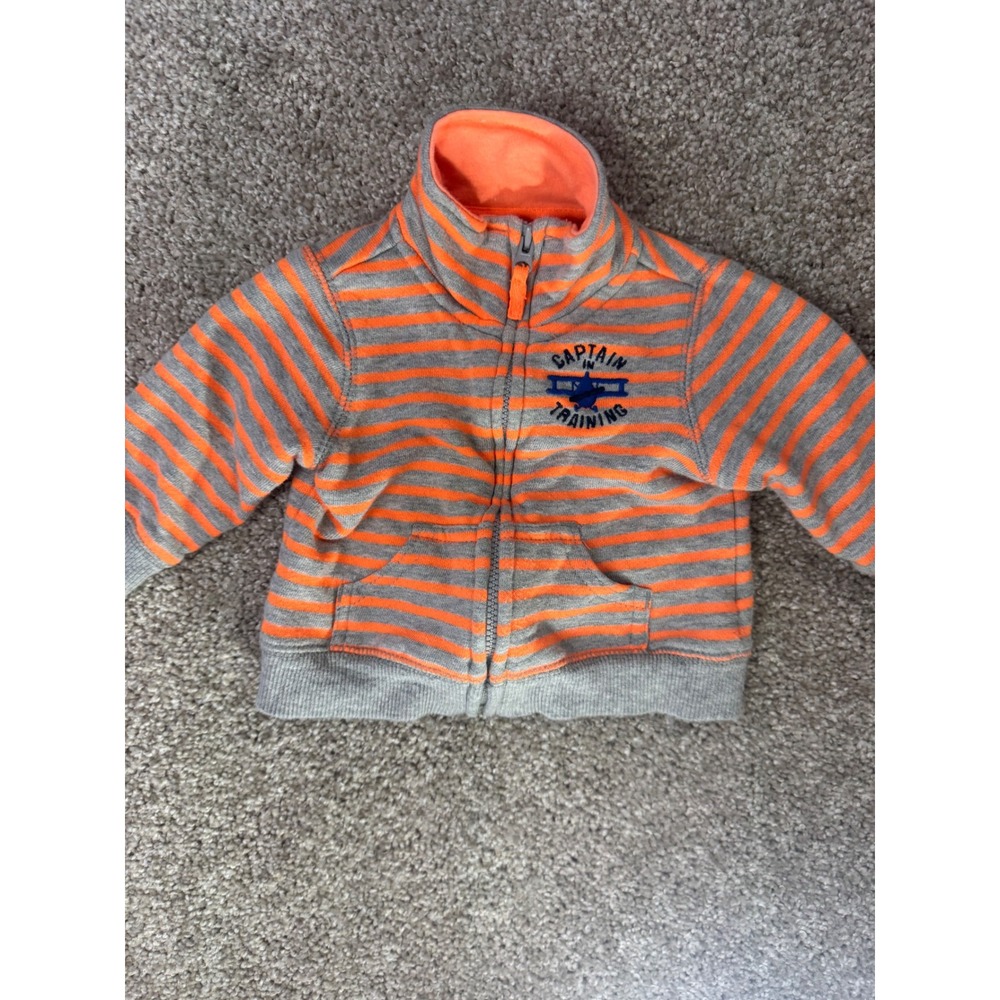 Carters Baby Boy 2 Piece Set 3 Months Airplane Bodysuit and Zip Up Sweatshirt - Picture 2 of 5
